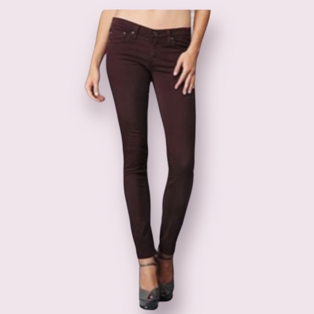 AG Adriano Goldschmied The Stilt Cigarette Sateen Luxe Skinny Leg Jeans Size 27R